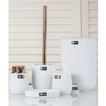 5-delige luxe badkamer set - Wit - Rond