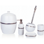 5-delige luxe keramische badkamerset - Wit