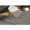 Bijzettafel Bolerois set van 3 - wit / crème / cappuccino
