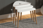 Bijzettafel Bolerois set van 3 - wit - Afbeelding 2