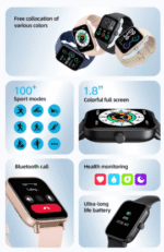 Smartwatch - heren en dames - Alexa - 1.8" - Roze - Afbeelding 5