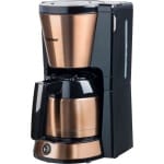 Bestron Koffiezetapparaat voor filterkoffie, Filterkoffiemachine met thermoskan voor 8 kopjes, 900W, kleur: koper