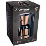 Bestron Koffiezetapparaat voor filterkoffie, Filterkoffiemachine met thermoskan voor 8 kopjes, 900W, kleur: koper - Afbeelding 4