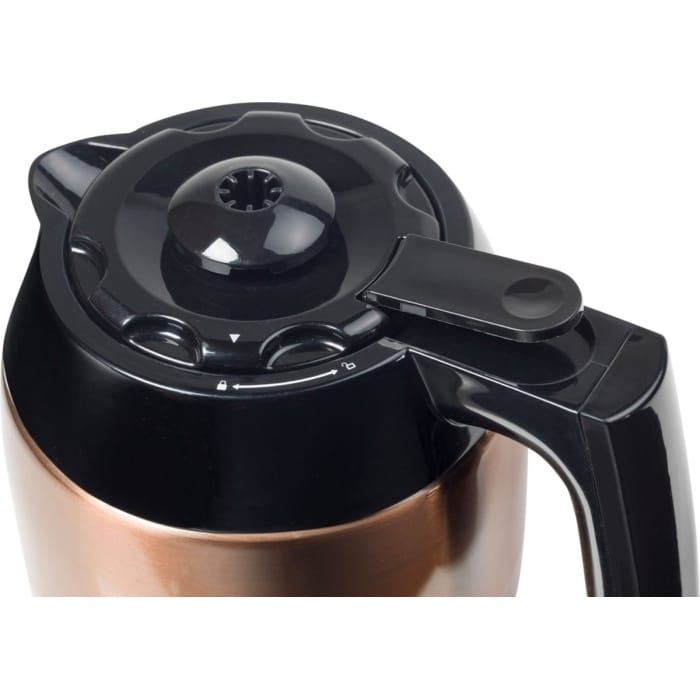 Bestron Koffiezetapparaat voor filterkoffie, Filterkoffiemachine met thermoskan voor 8 kopjes, 900W, kleur: koper - Afbeelding 8