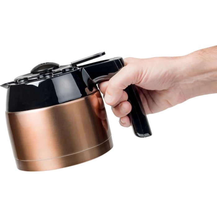 Bestron Koffiezetapparaat voor filterkoffie, Filterkoffiemachine met thermoskan voor 8 kopjes, 900W, kleur: koper - Afbeelding 9