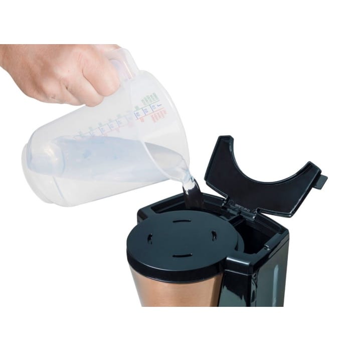 Bestron Koffiezetapparaat voor filterkoffie, Filterkoffiemachine met thermoskan voor 8 kopjes, 900W, kleur: koper - Afbeelding 10