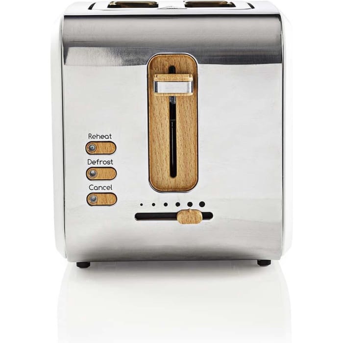 Nedis Broodrooster – 2 Brede Sleuven – 6 Standen – Soft-Touch – Wit - Afbeelding 1